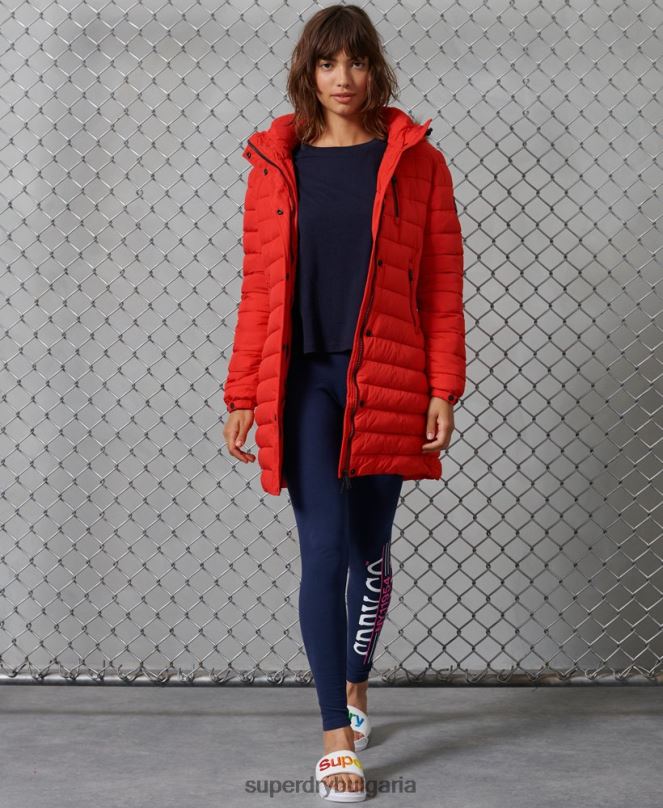 Superdry облекло N00H3812 червен Жени супер фуджи яке