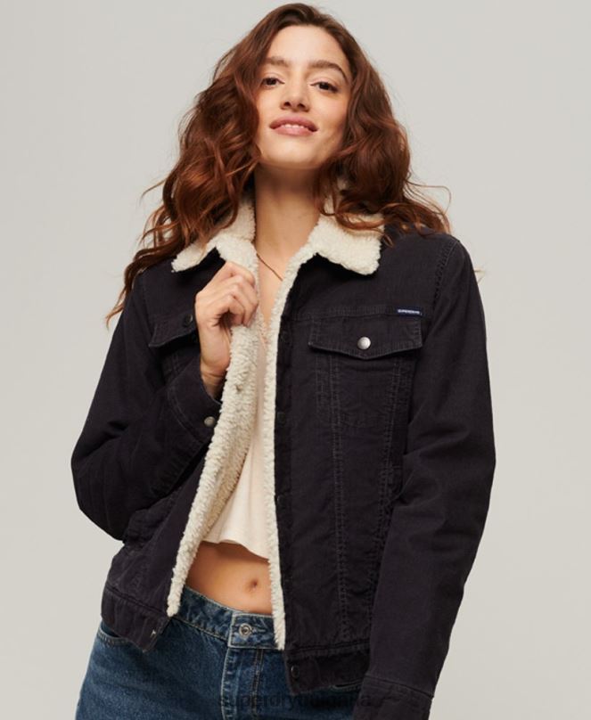 Superdry облекло N00H3817 черен Жени шерпа жилетка на камион