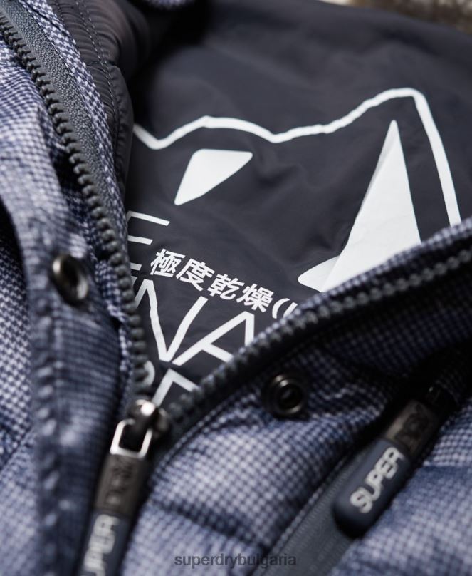 Superdry облекло N00H3829 светло сив Жени супер фуджи яке с шеврон от изкуствена кожа