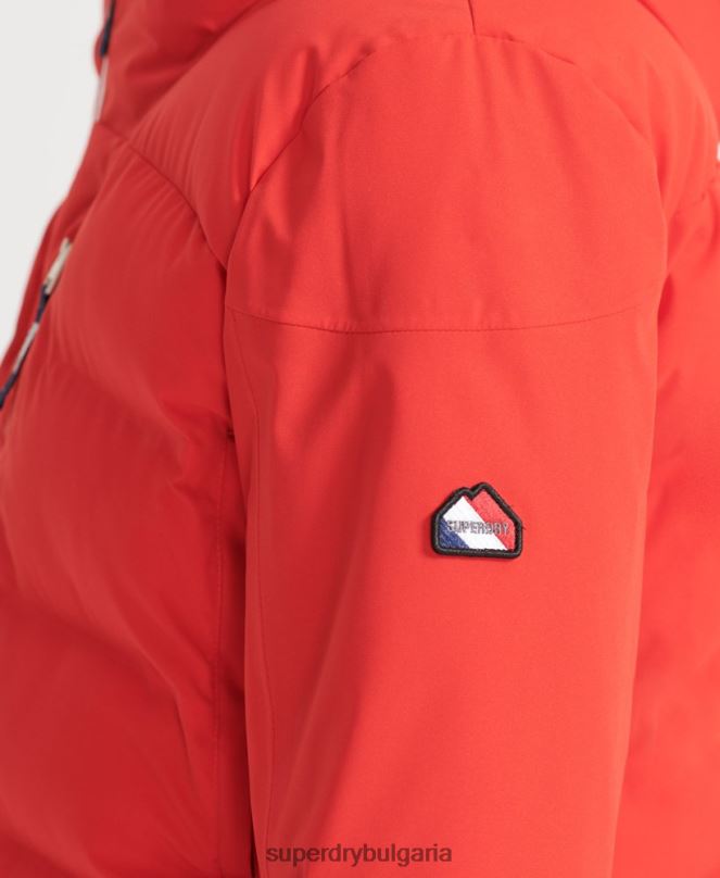 Superdry облекло N00H3832 червен Жени motion pro пухено яке