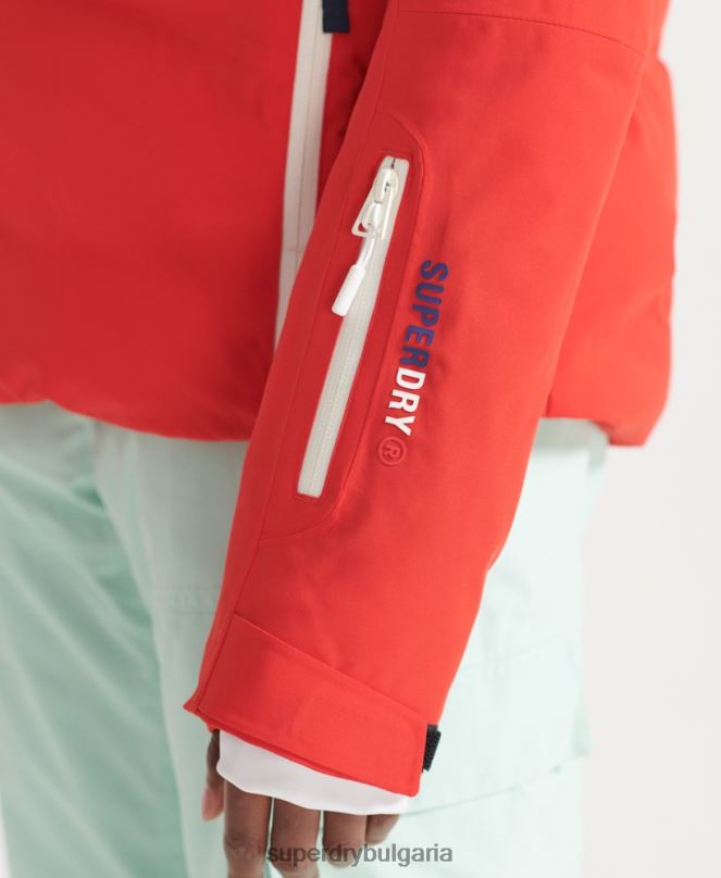 Superdry облекло N00H3832 червен Жени motion pro пухено яке