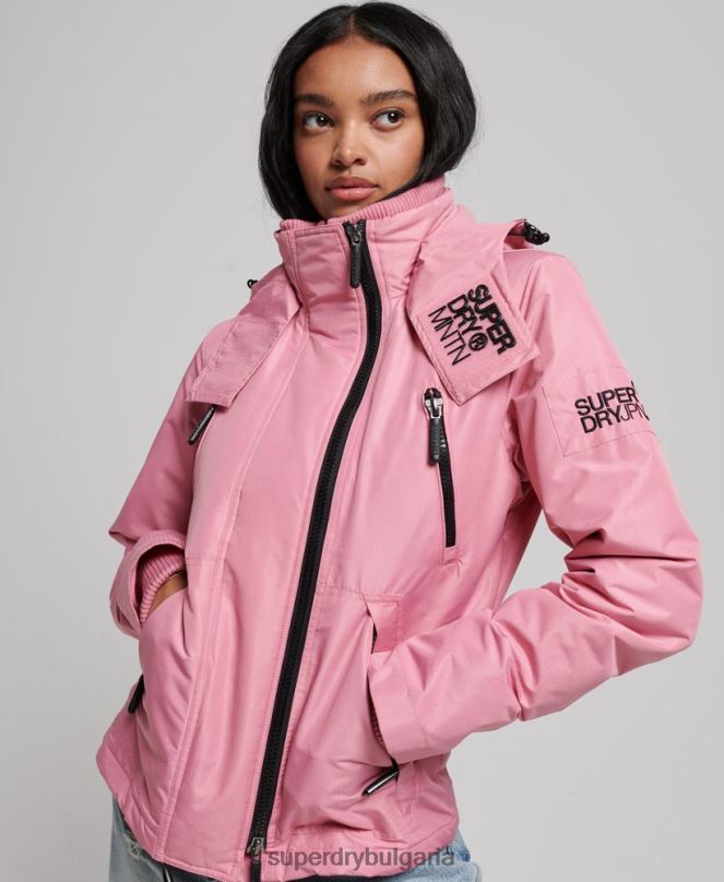 Superdry облекло N00H3833 розово Жени планинско яке с ветровка