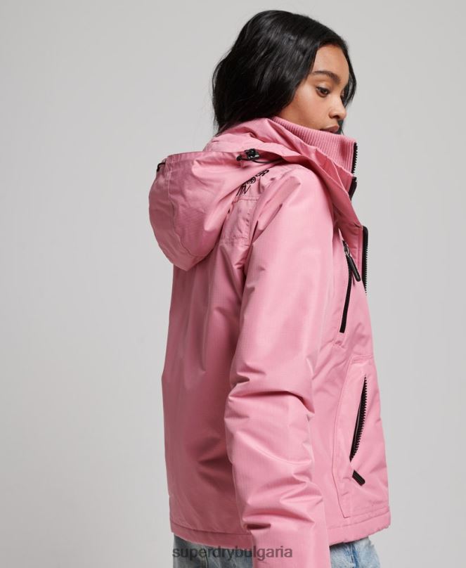 Superdry облекло N00H3833 розово Жени планинско яке с ветровка