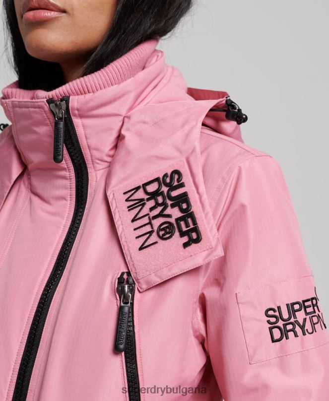 Superdry облекло N00H3833 розово Жени планинско яке с ветровка