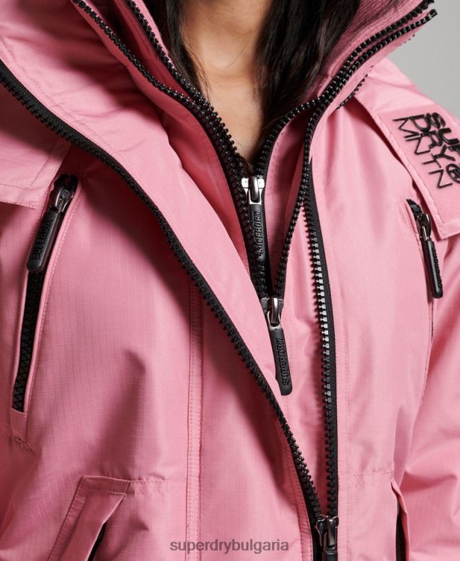 Superdry облекло N00H3833 розово Жени планинско яке с ветровка