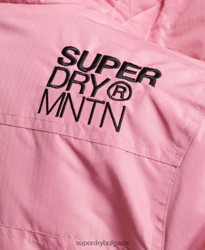 Superdry облекло N00H3833 розово Жени планинско яке с ветровка