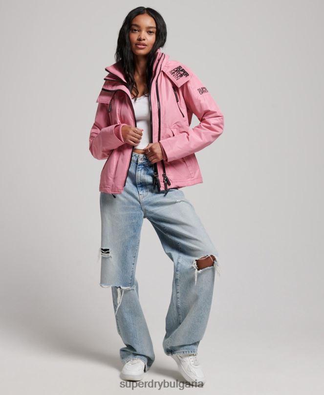 Superdry облекло N00H3833 розово Жени планинско яке с ветровка