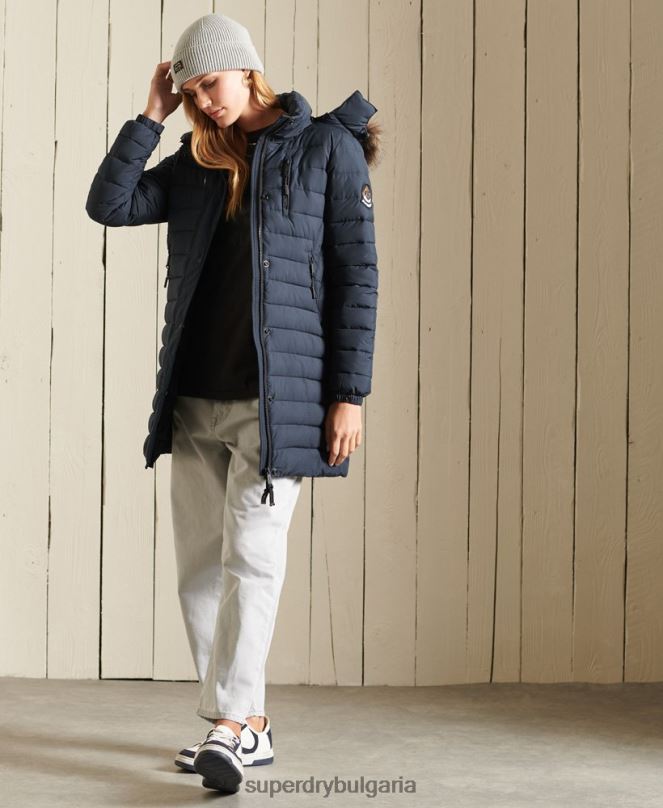 Superdry облекло N00H3834 военноморски флот Жени супер фуджи яке