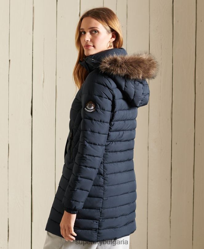 Superdry облекло N00H3834 военноморски флот Жени супер фуджи яке
