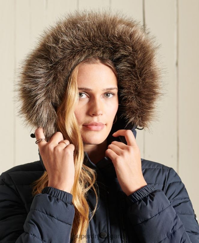 Superdry облекло N00H3834 военноморски флот Жени супер фуджи яке