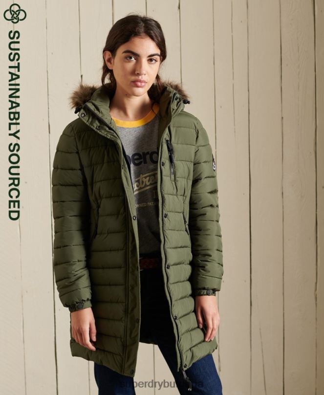 Superdry облекло N00H3836 каки Жени супер фуджи яке