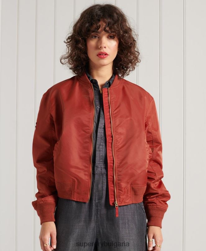 Superdry облекло N00H3837 червен Жени бомбър яке ma1
