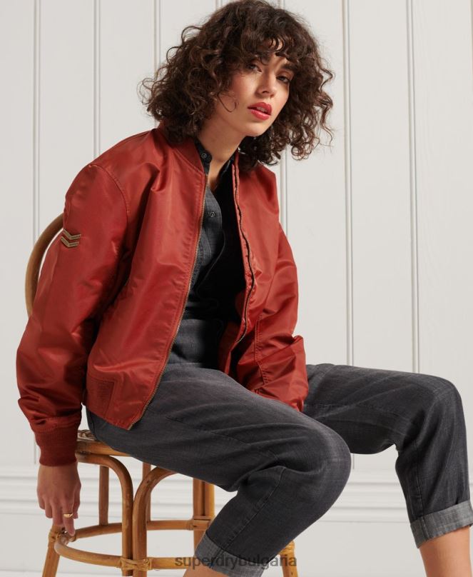 Superdry облекло N00H3837 червен Жени бомбър яке ma1