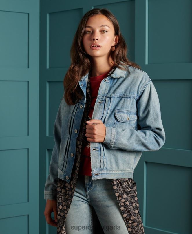 Superdry облекло N00H3846 син Жени ограничено издание сухо японско работническо яке