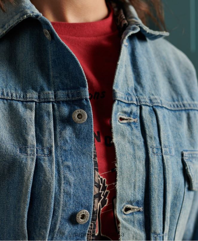 Superdry облекло N00H3846 син Жени ограничено издание сухо японско работническо яке