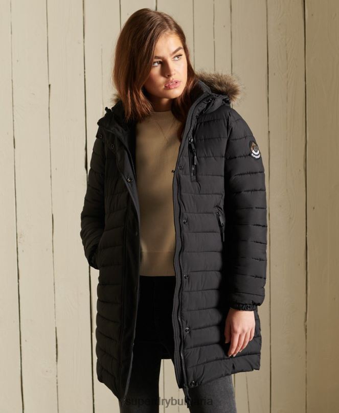 Superdry облекло N00H3847 черен Жени супер фуджи яке