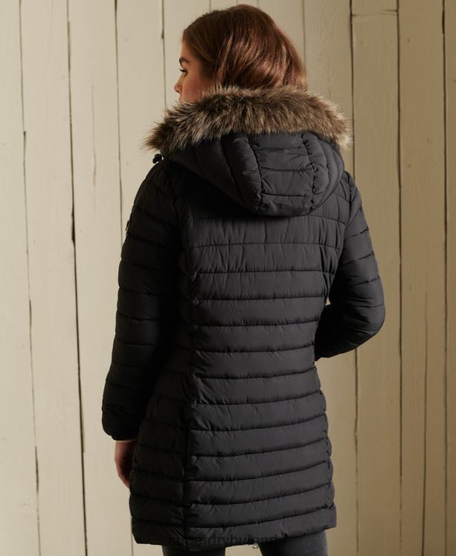 Superdry облекло N00H3847 черен Жени супер фуджи яке