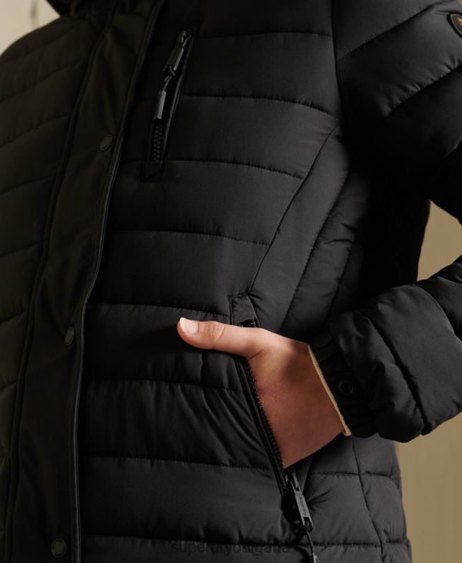 Superdry облекло N00H3847 черен Жени супер фуджи яке
