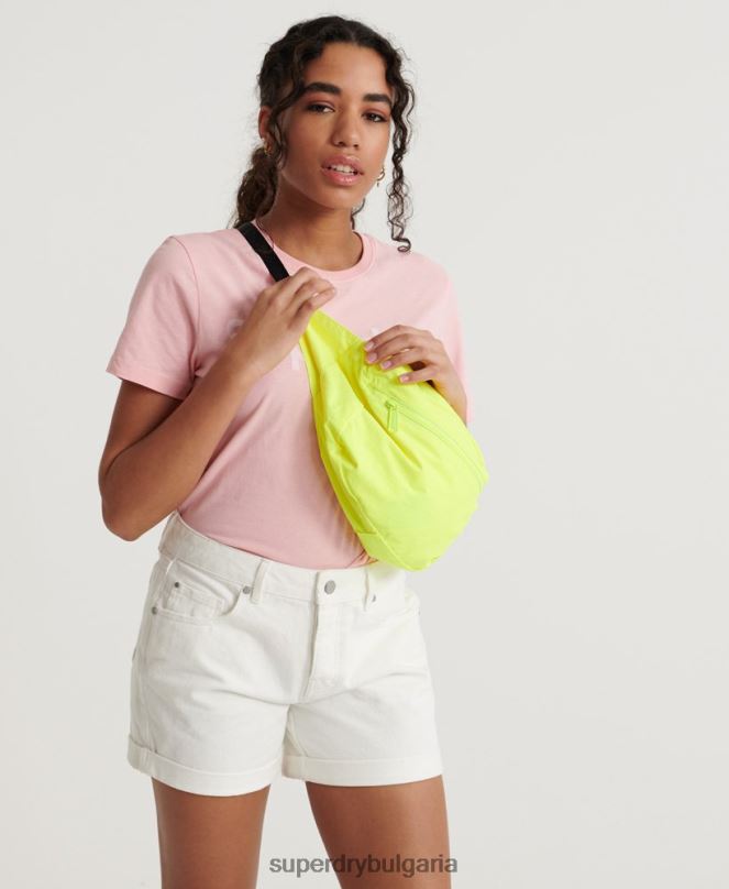 Superdry облекло N00H3850 жълто Жени неоново изрязано яке за опаковки