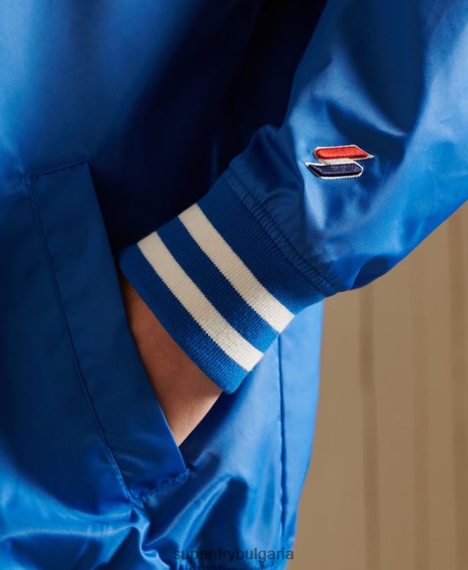 Superdry облекло N00H3852 син Жени голямо университетско бейзболно яке