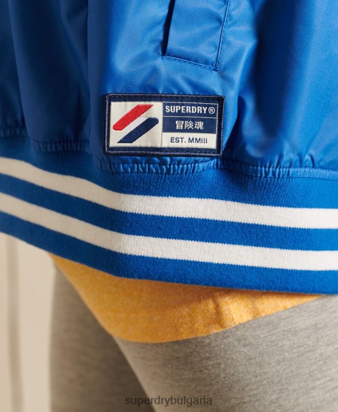 Superdry облекло N00H3852 син Жени голямо университетско бейзболно яке