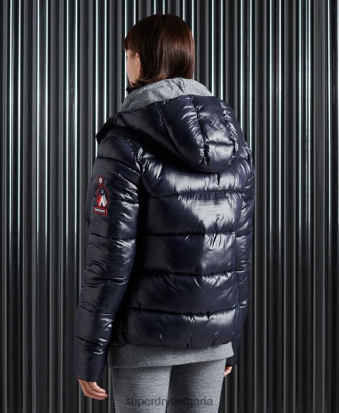 Superdry облекло N00H3853 военноморски флот Жени яке с висок блясък