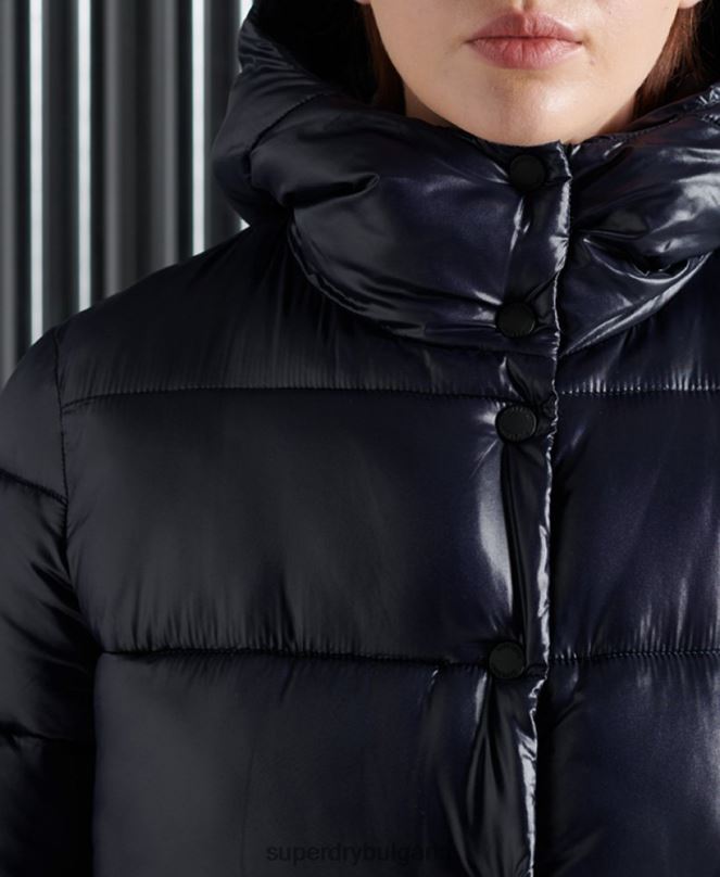 Superdry облекло N00H3853 военноморски флот Жени яке с висок блясък