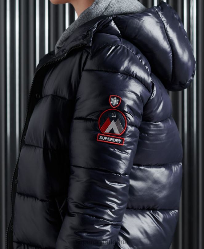 Superdry облекло N00H3853 военноморски флот Жени яке с висок блясък
