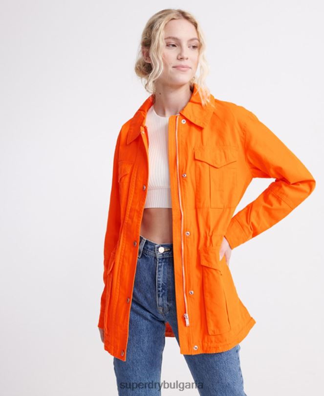 Superdry облекло N00H3856 оранжево Жени пустинно яке за новобранец
