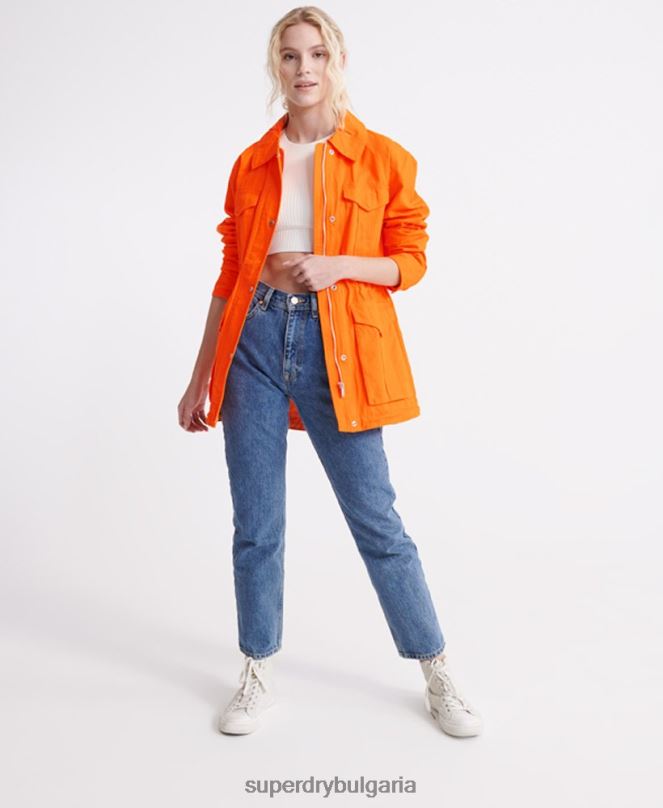 Superdry облекло N00H3856 оранжево Жени пустинно яке за новобранец