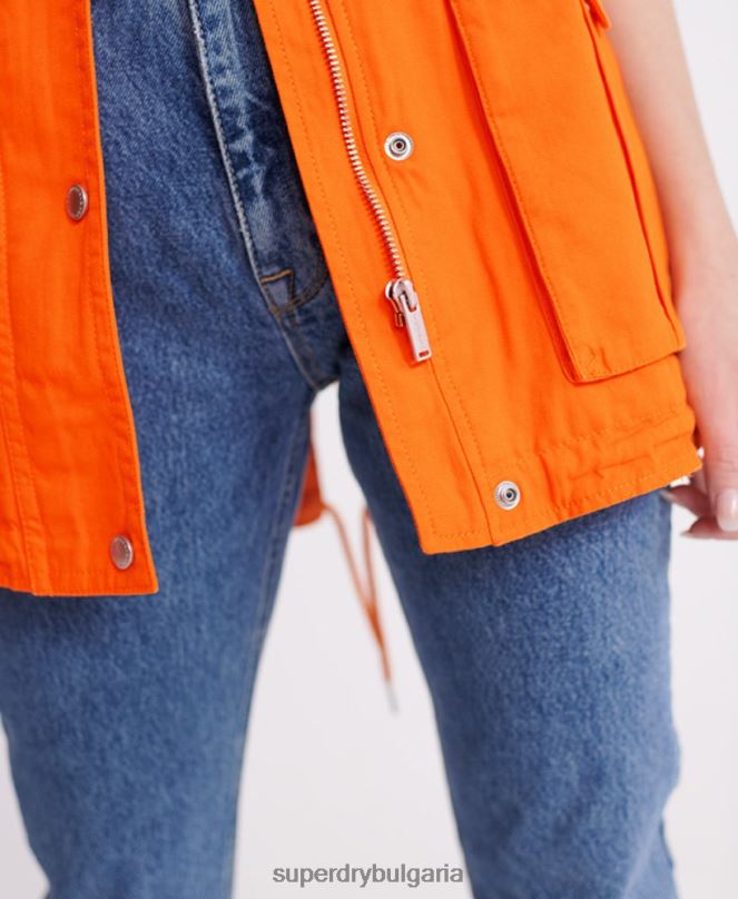 Superdry облекло N00H3856 оранжево Жени пустинно яке за новобранец