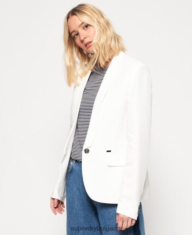 Superdry облекло N00H3859 бяло Жени превъзходен блейзър