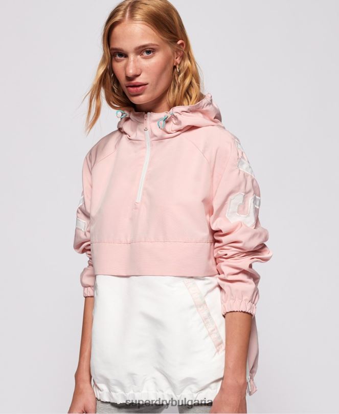 Superdry облекло N00H3861 розово Жени горно яке с цветен блок