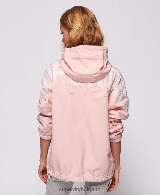 Superdry облекло N00H3861 розово Жени горно яке с цветен блок