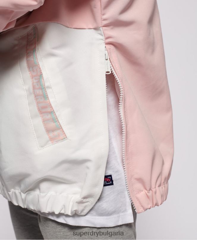Superdry облекло N00H3861 розово Жени горно яке с цветен блок