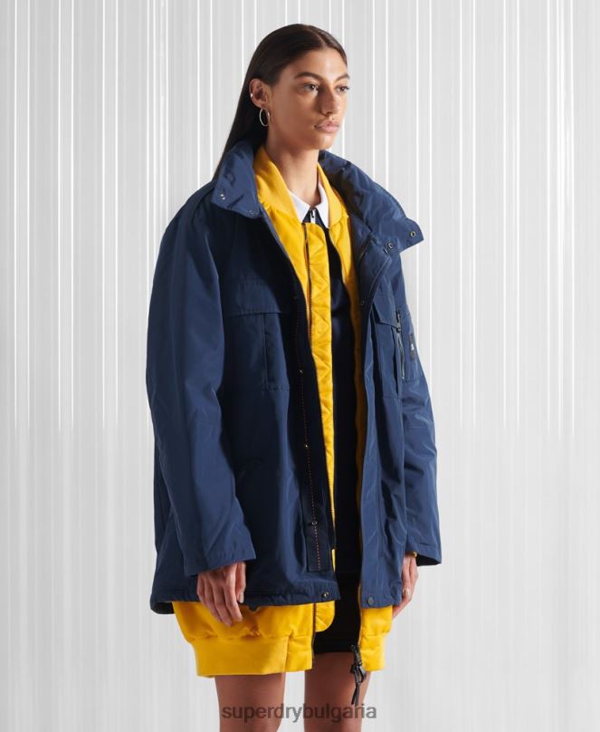 Superdry облекло N00H4763 военноморски флот Жени ограничено издание sdx двойно яке Ню Йорк