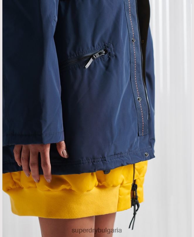 Superdry облекло N00H4763 военноморски флот Жени ограничено издание sdx двойно яке Ню Йорк