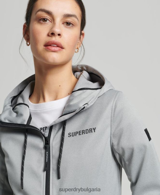 Superdry облекло N00H5411 сиво Жени технологично софтшел яке