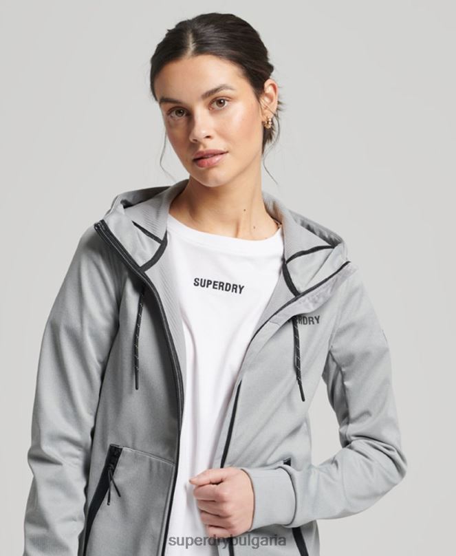 Superdry облекло N00H5411 сиво Жени технологично софтшел яке