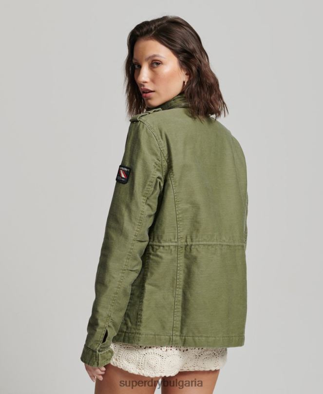Superdry облекло N00H5416 каки Жени Военно яке с подплата от новобранец
