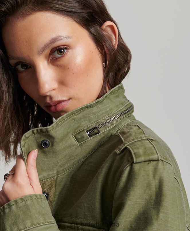 Superdry облекло N00H5416 каки Жени Военно яке с подплата от новобранец