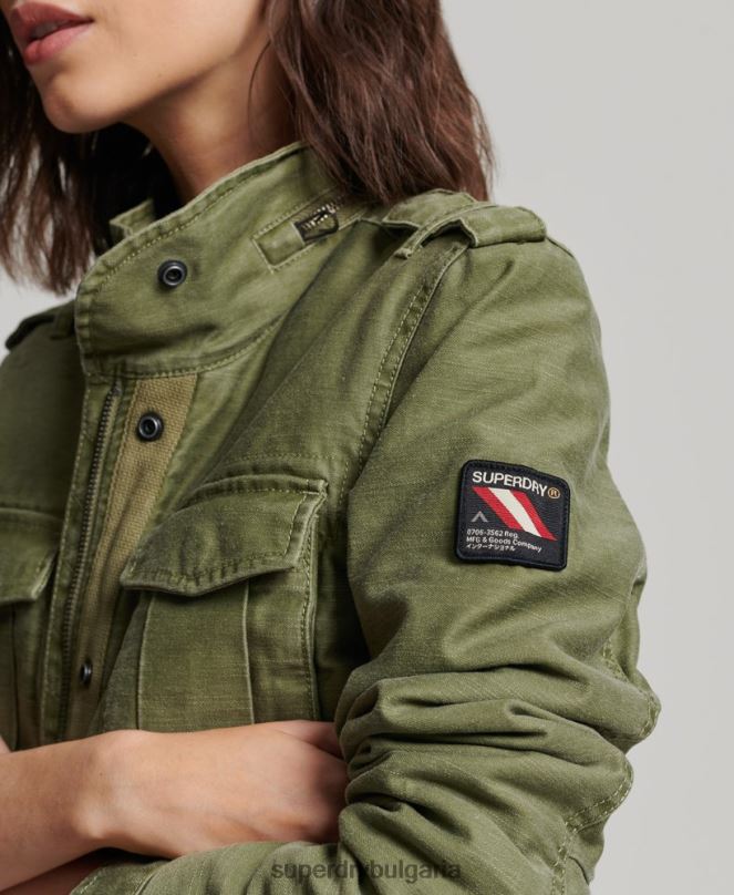 Superdry облекло N00H5416 каки Жени Военно яке с подплата от новобранец