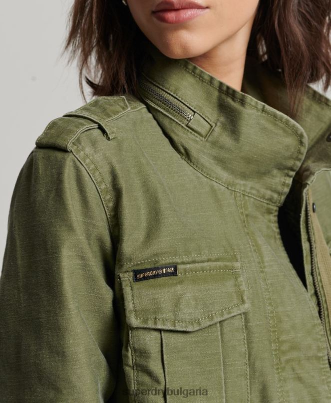 Superdry облекло N00H5416 каки Жени Военно яке с подплата от новобранец
