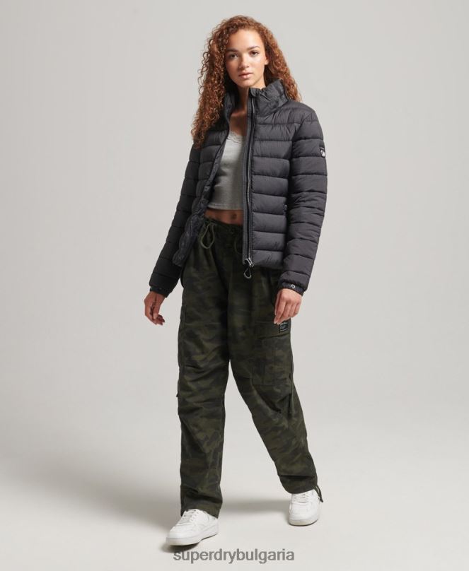 Superdry облекло N00H5418 черен Жени яке с класическо лого