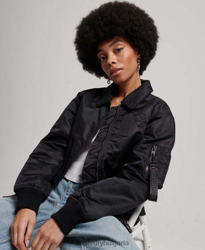 Superdry облекло N00H5420 черен Жени енергийно бомбър яке ma2