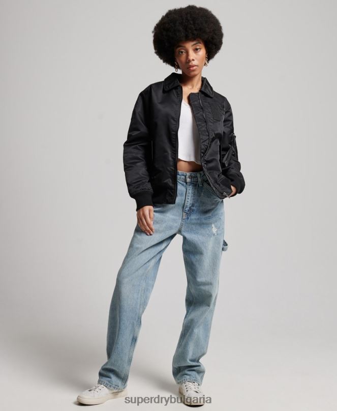 Superdry облекло N00H5420 черен Жени енергийно бомбър яке ma2