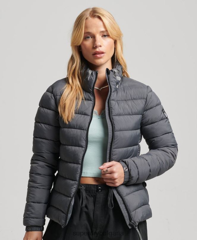 Superdry облекло N00H5422 сиво Жени яке с класическо лого