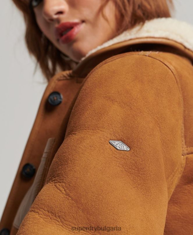 Superdry облекло N00H5424 тен Жени жилетка за работа
