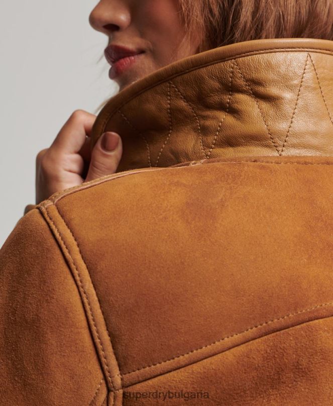 Superdry облекло N00H5424 тен Жени жилетка за работа