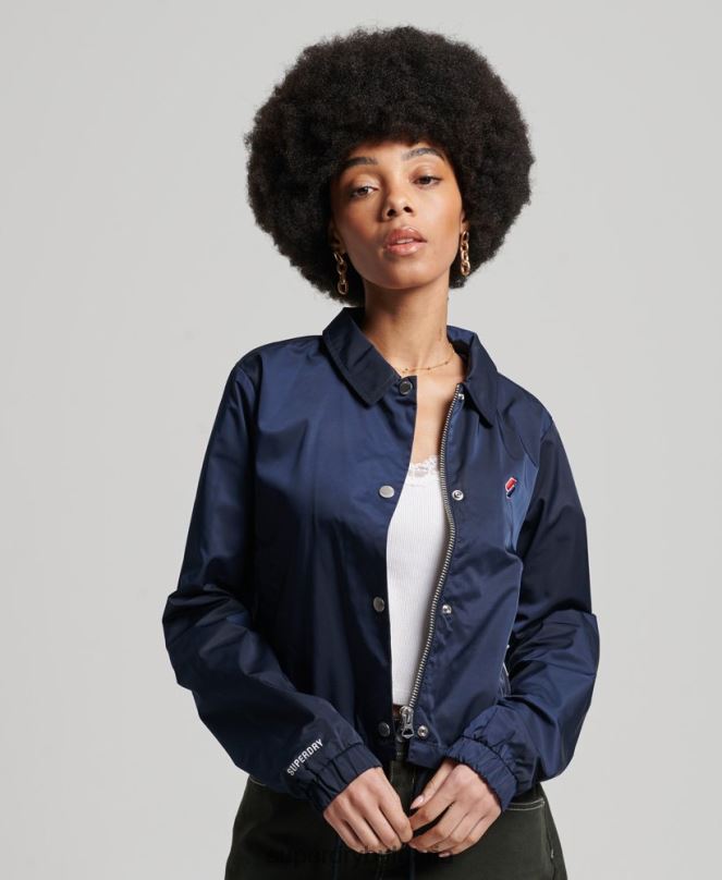 Superdry облекло N00H5425 военноморски флот Жени основно треньорско яке